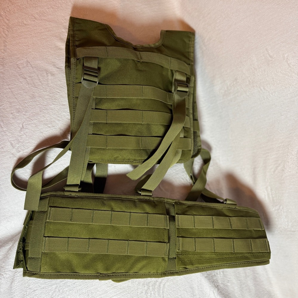 1PC Green Tactical H-Harness Waist Belt Suspenders Hunting Battle Vest Chest Rig